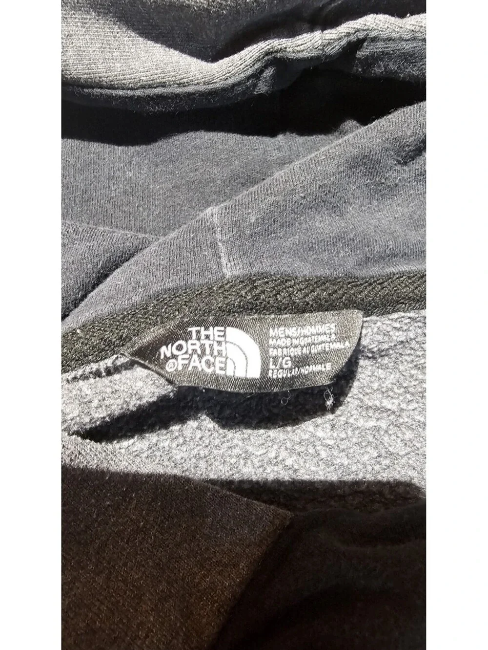 The North Face Hoodie Men's Large Gray Pullover Big Logo Sweatshirt Regular LG